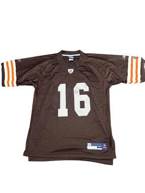 VTG Reebok Cleveland Browns Josh Cribbs Jersey Football Men L Large Brown NFL